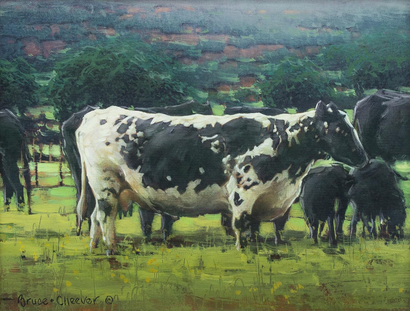 Pâturages de printemps - Réalisme Painting par Bruce Cheever