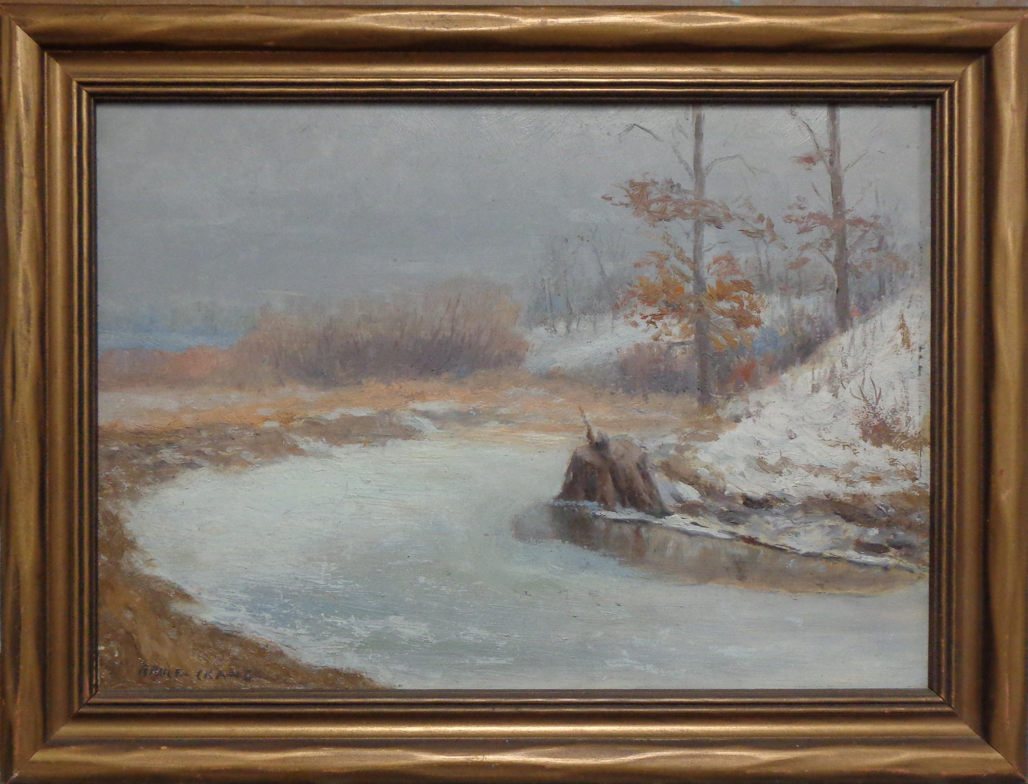 Escena de invierno
aceite/tablero
Tamaño de imagen 10 x 14.
El marco presenta el desgaste propio de la edad y marcas por todas partes, pero no demasiado graves como se aprecia en la foto principal cuando se mira de frente. Se puede retocar siento o