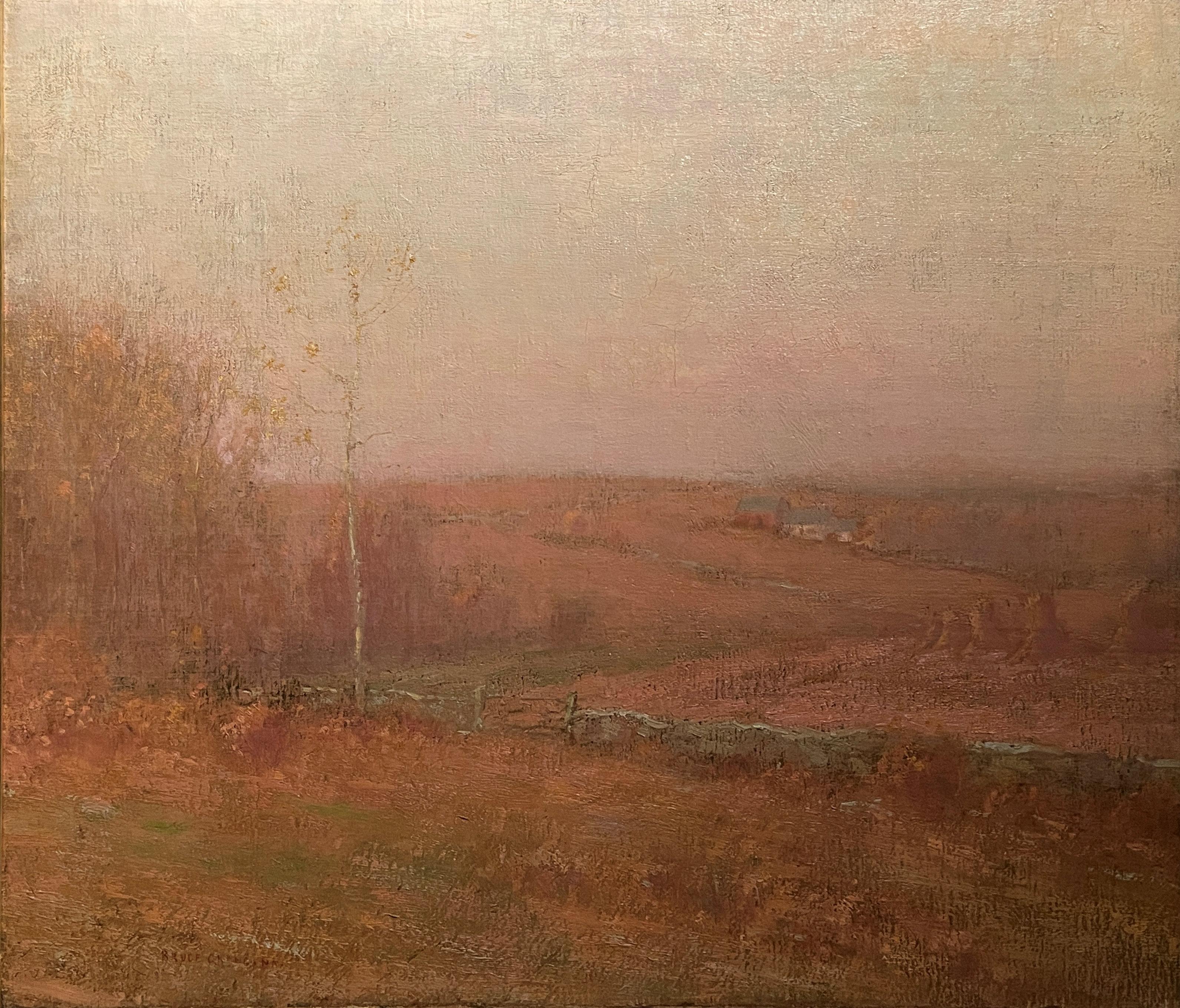 "Autumn Landscape, " Bruce Crane, Tonalist American Impressionist Fall Scene