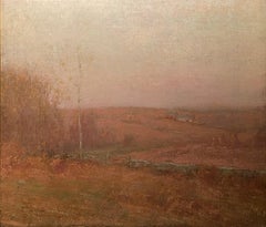 Antique "Autumn Landscape, " Bruce Crane, Tonalist American Impressionist Fall Scene