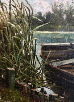 Boat Docked Along the Shore