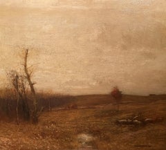 "November," Bruce Crane, Tonalism Landscape Autumn Scene, American Impressionism