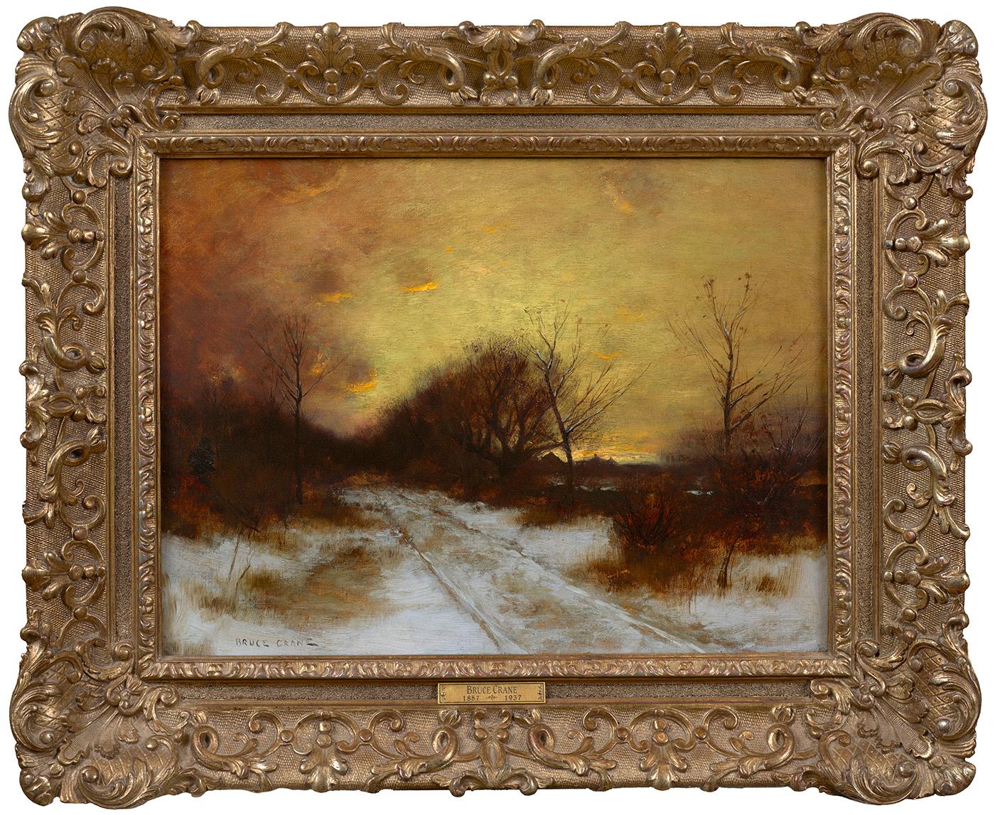 Snowy Landscape - Painting by Bruce Crane