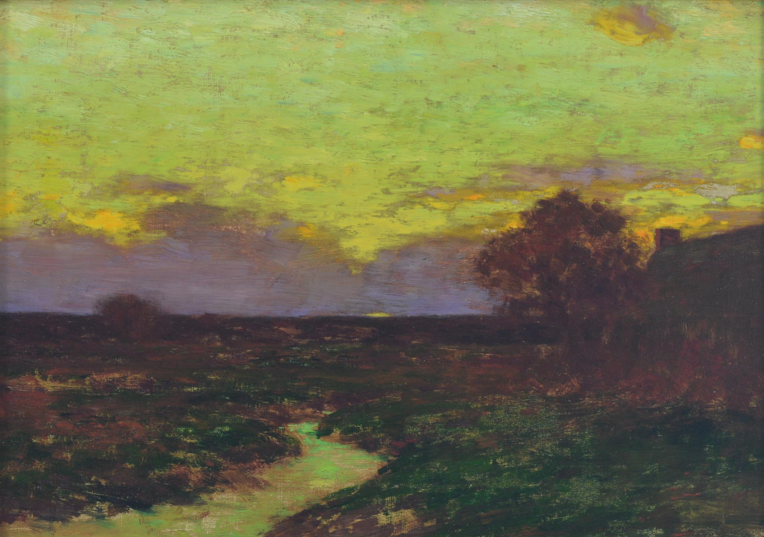 Bruce Crane Landscape Painting - Sunset Skies