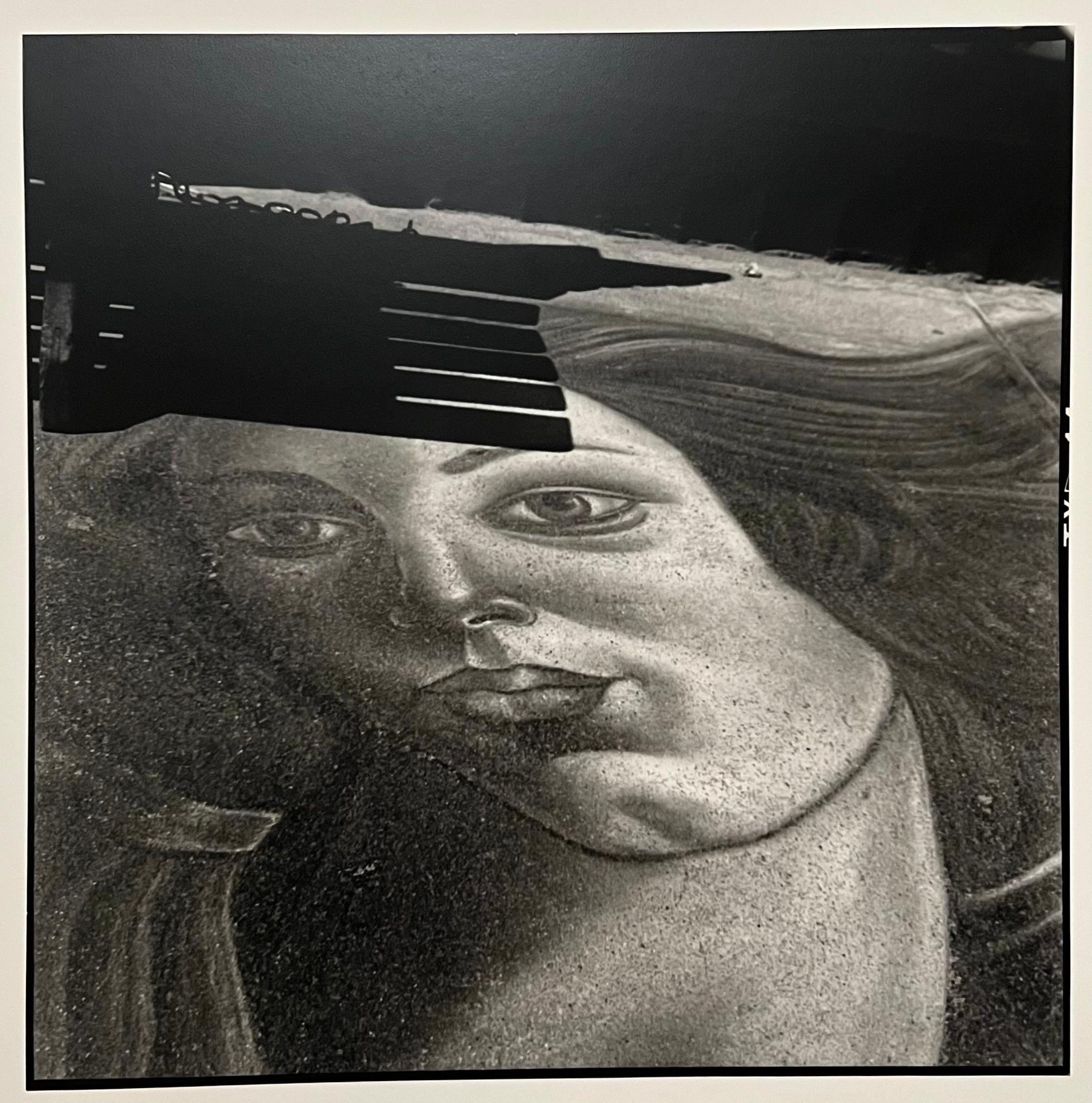 Bruce Cratsley, American (1944-1998)
Vintage gelatin silver print
A Renaissance face and shadow bench
A surrealist image of a Sandro Botticelli sidewalk chalk drawing in a NYC park
Hand signed, titled and dated 1989 verso
image (each): 15 1/4 x 15