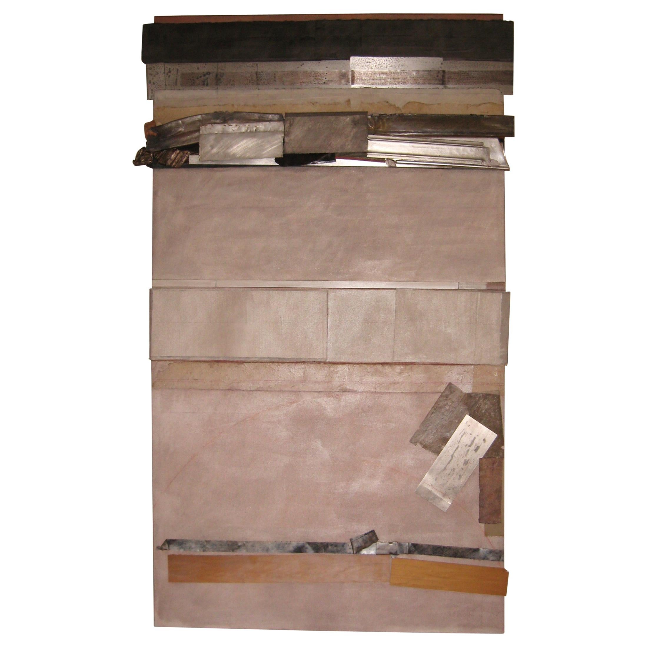 Bruce Dorfman "Montalcino" 1998 Pittura mista a collage in vendita