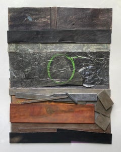 "Poem of the Green Circle" Bruce Dorfman Mixed Media Abstract Painting