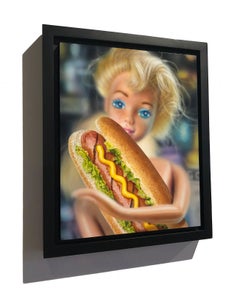 Small scale Photorealist Still Life, Hotdog, "Studio IXX - Barbie's Dream Date"