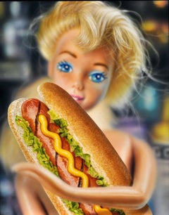 Small scale Photorealist Still Life, Hotdog, "Studio IXX - Barbie's Dream Date"