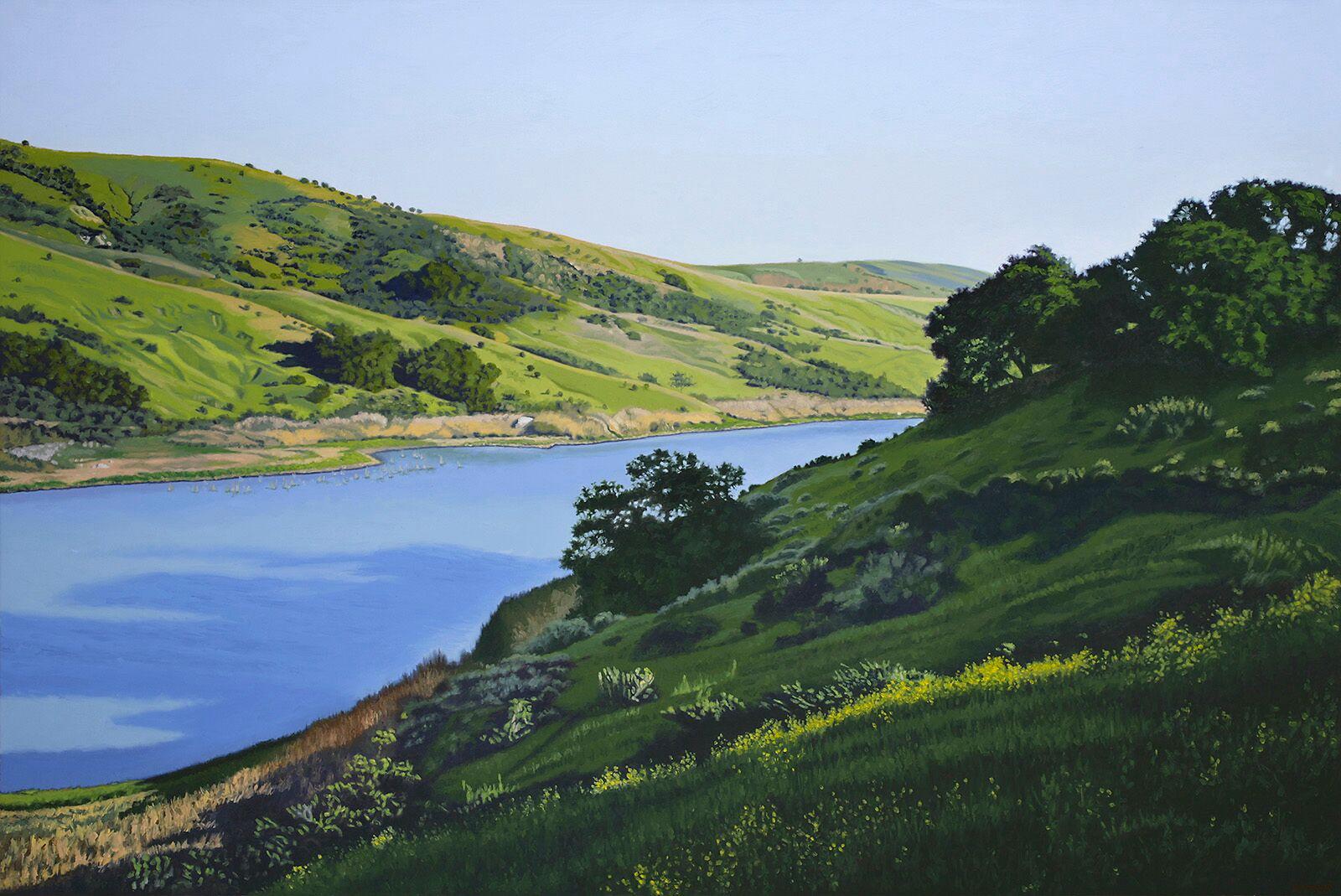Bruce Everett Landscape Painting - Whale Rock Reservoir