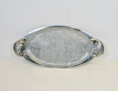 Bruce Fox Design Wilton Aluminiumtablett mit Fischgriffen