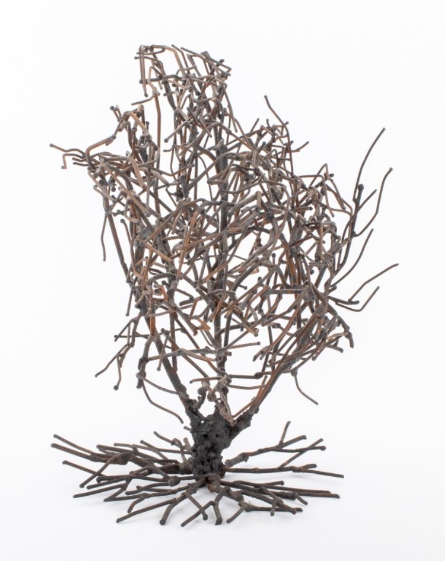 Bruce Friedle Brutalist Metal Tree Sculpture In Good Condition For Sale In New York, NY