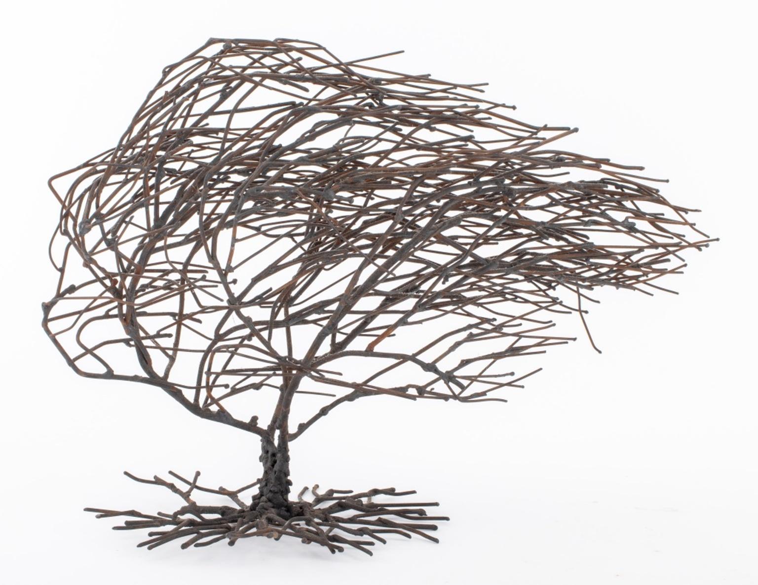 Bruce Friedle Brutalist Metal Tree Sculpture For Sale 1