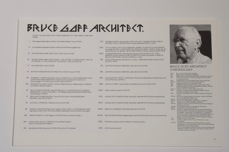 Bruce Goff Architectural Portfolio, 1978 For Sale at 1stDibs