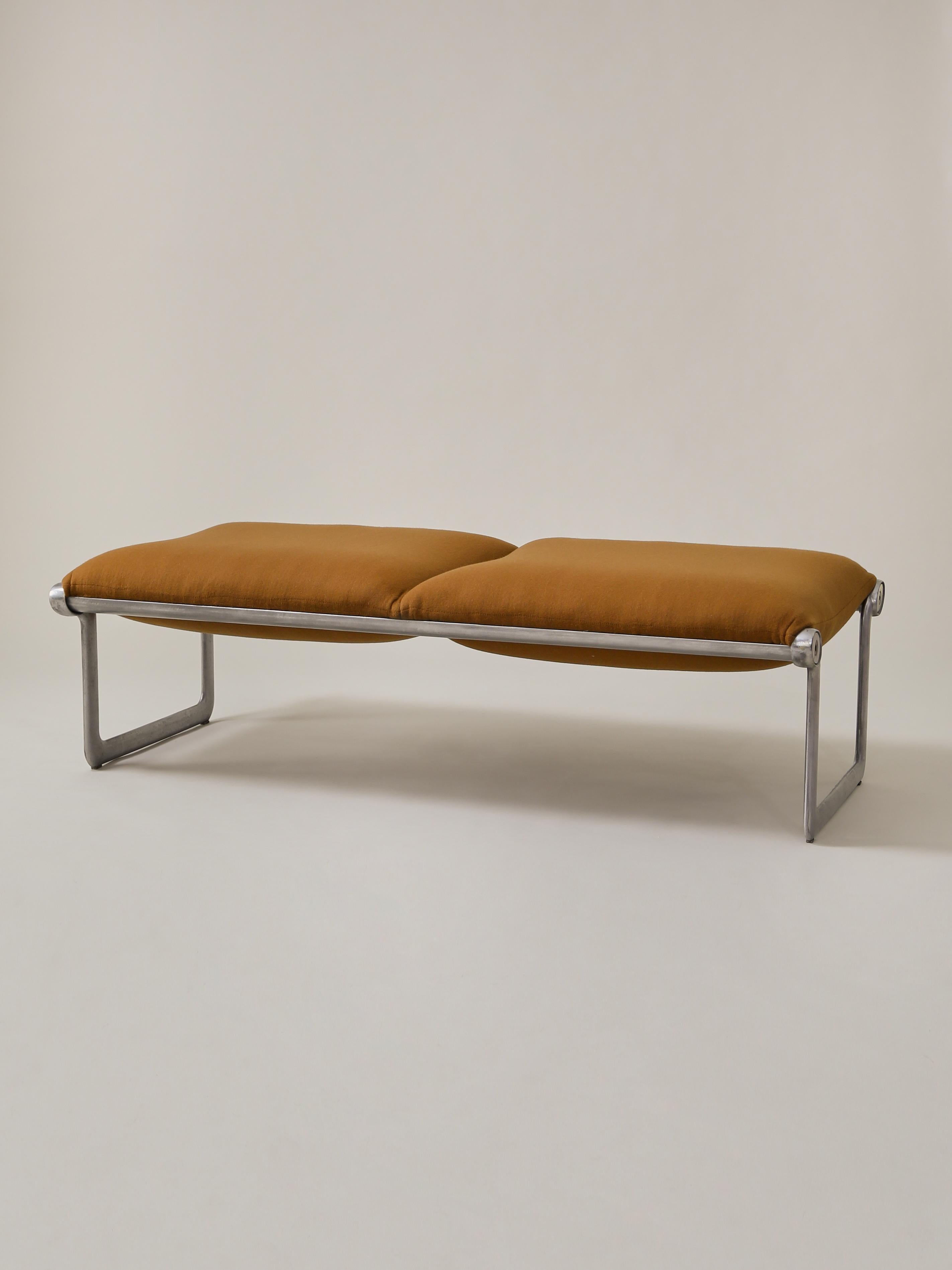 Mid-Century Modern Bruce Hannah and Andrew Morrison for Knoll Bench in Bronze Cashmere