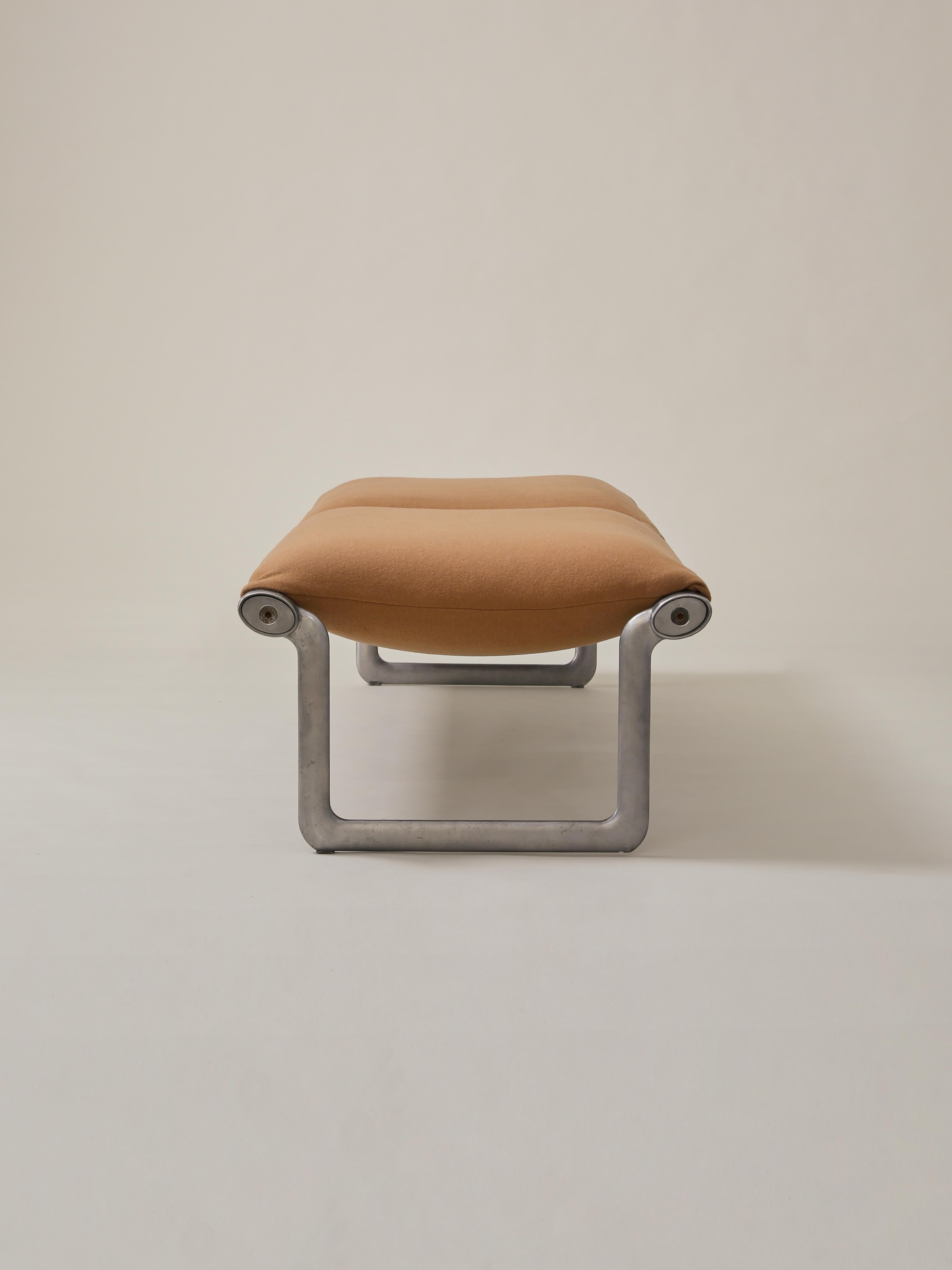 Mid-Century Modern Bruce Hannah and Andrew Morrison for Knoll Bench in Camel Cashmere