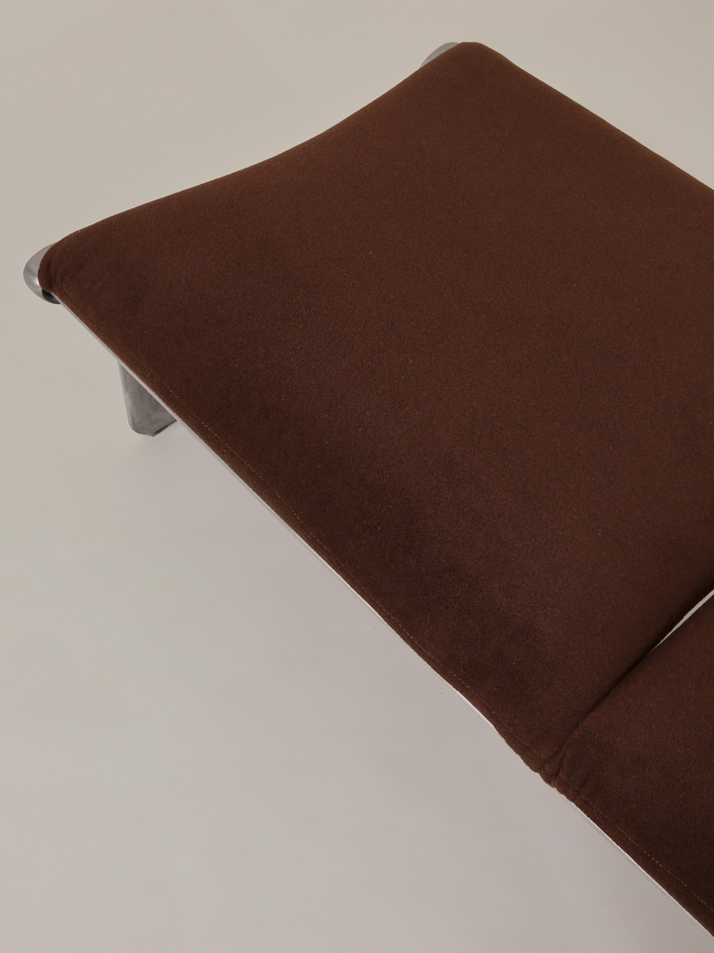Bruce Hannah and Andrew Morrison for Knoll Bench in Chocolate Cashmere In Good Condition In Culver City, CA