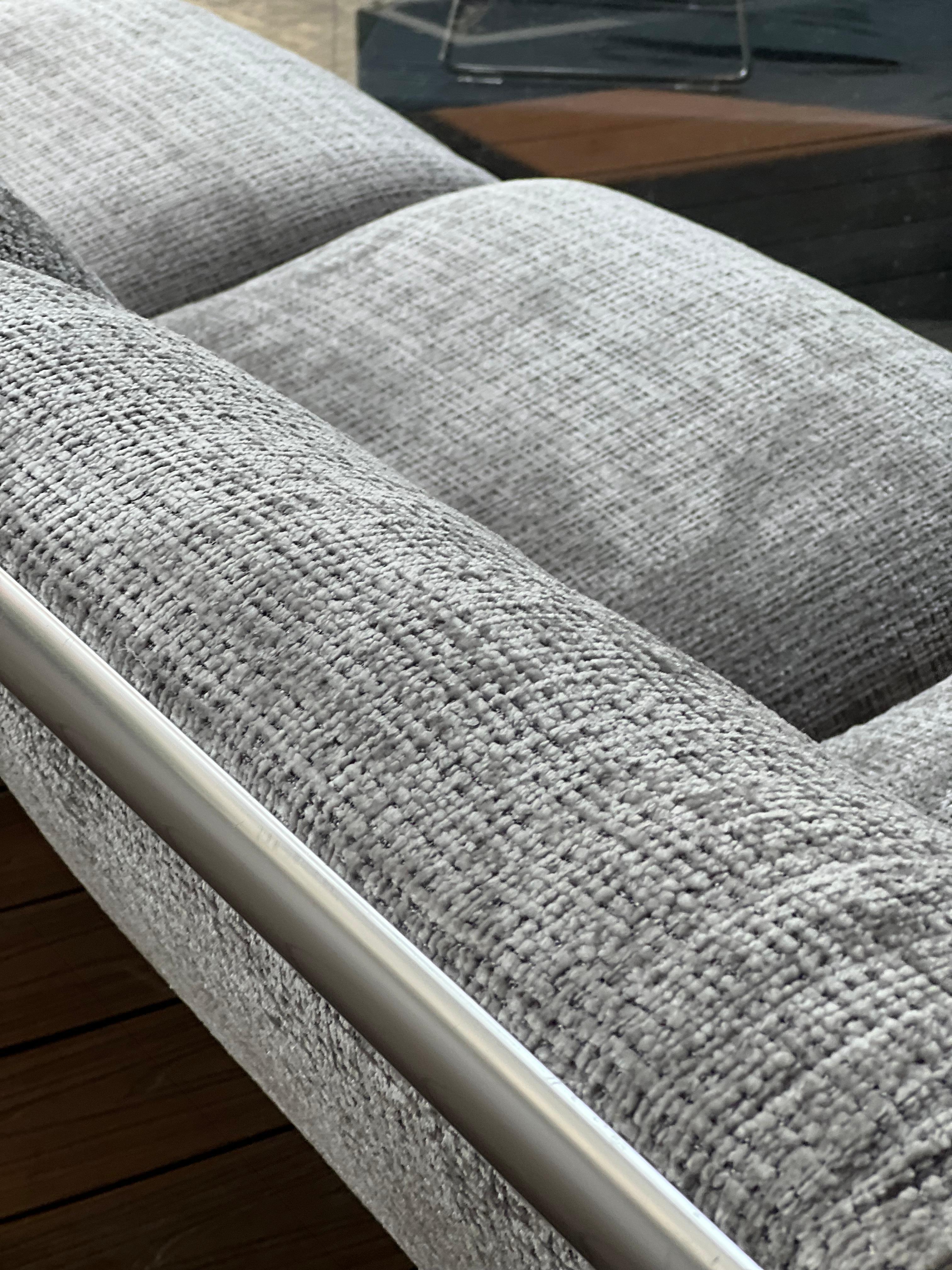 Late 20th Century Bruce Hannah and Andrew Morrison for Knoll Int. Three-Seater Sofa For Sale