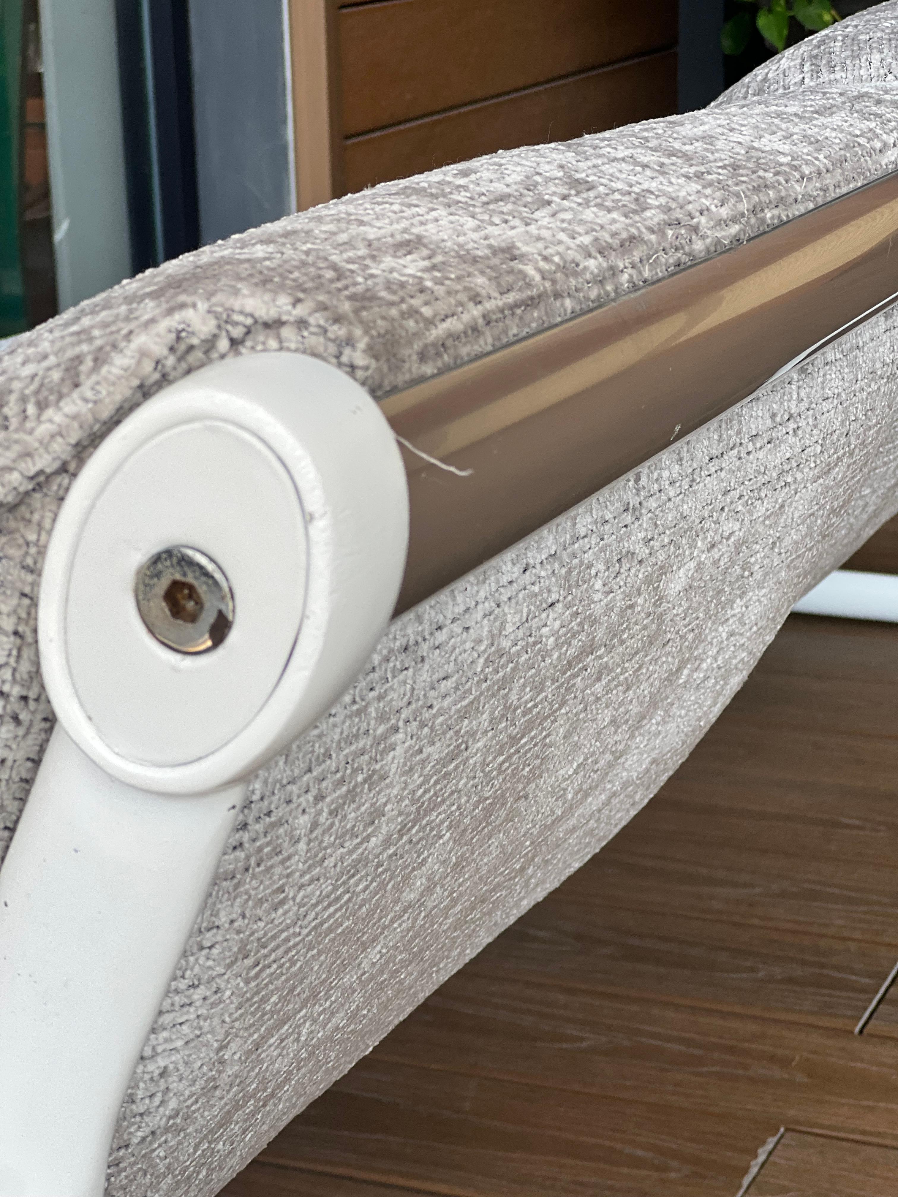 Aluminum Bruce Hannah and Andrew Morrison for Knoll Int. Three-Seater Sofa For Sale