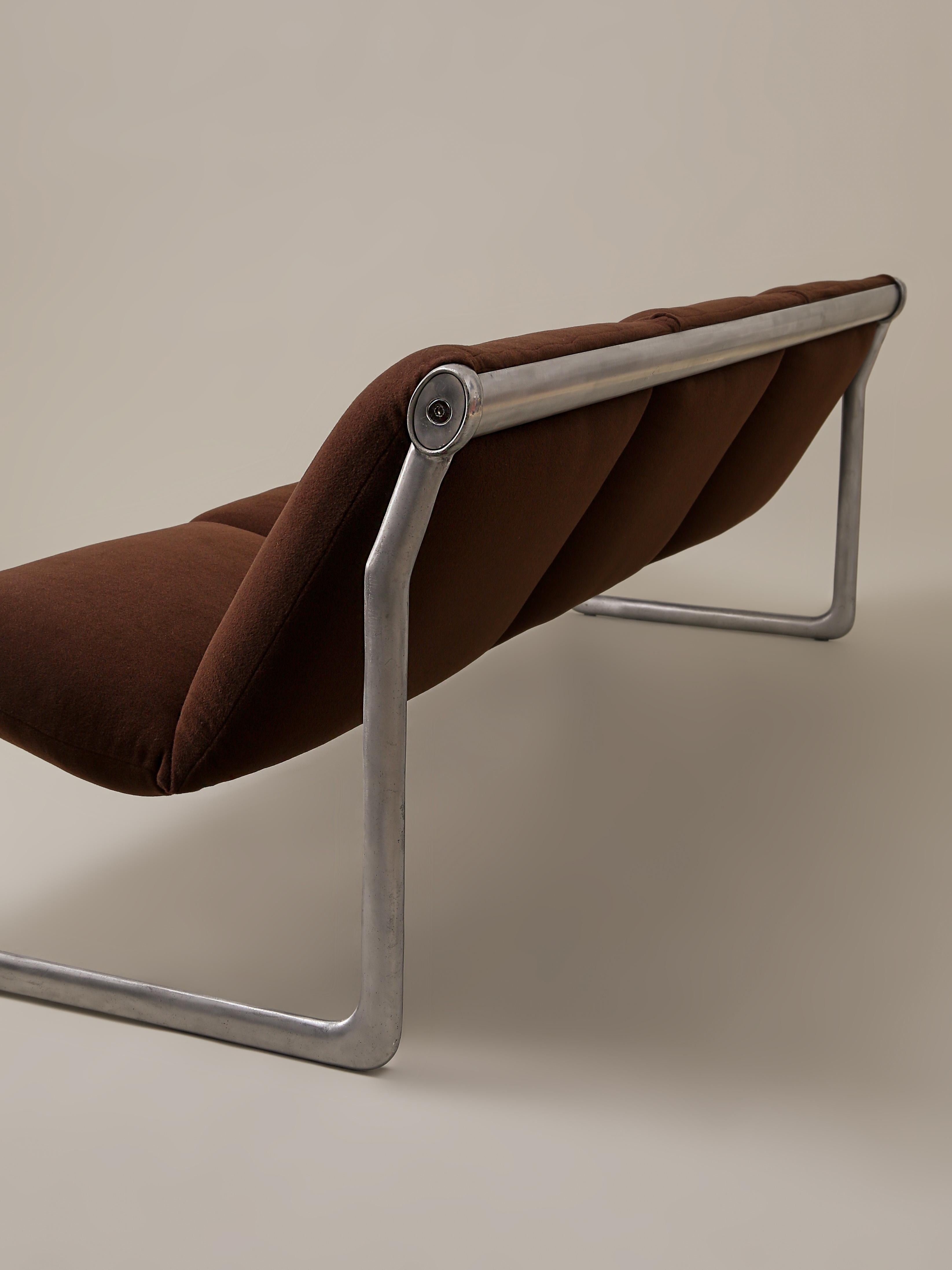 Bruce Hannah and Andrew Morrison for Knoll Sling Sofa in Chocolate Cashmere For Sale at 1stDibs