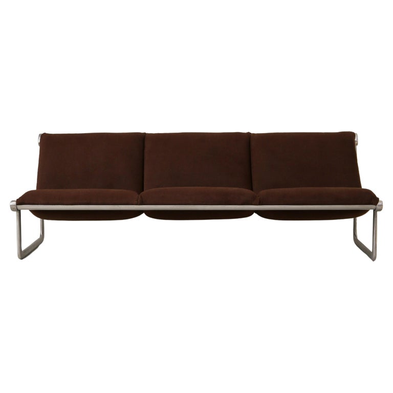 Bruce Hannah and Andrew Morrison for Knoll Sling Sofa in Chocolate Cashmere For Sale at 1stDibs