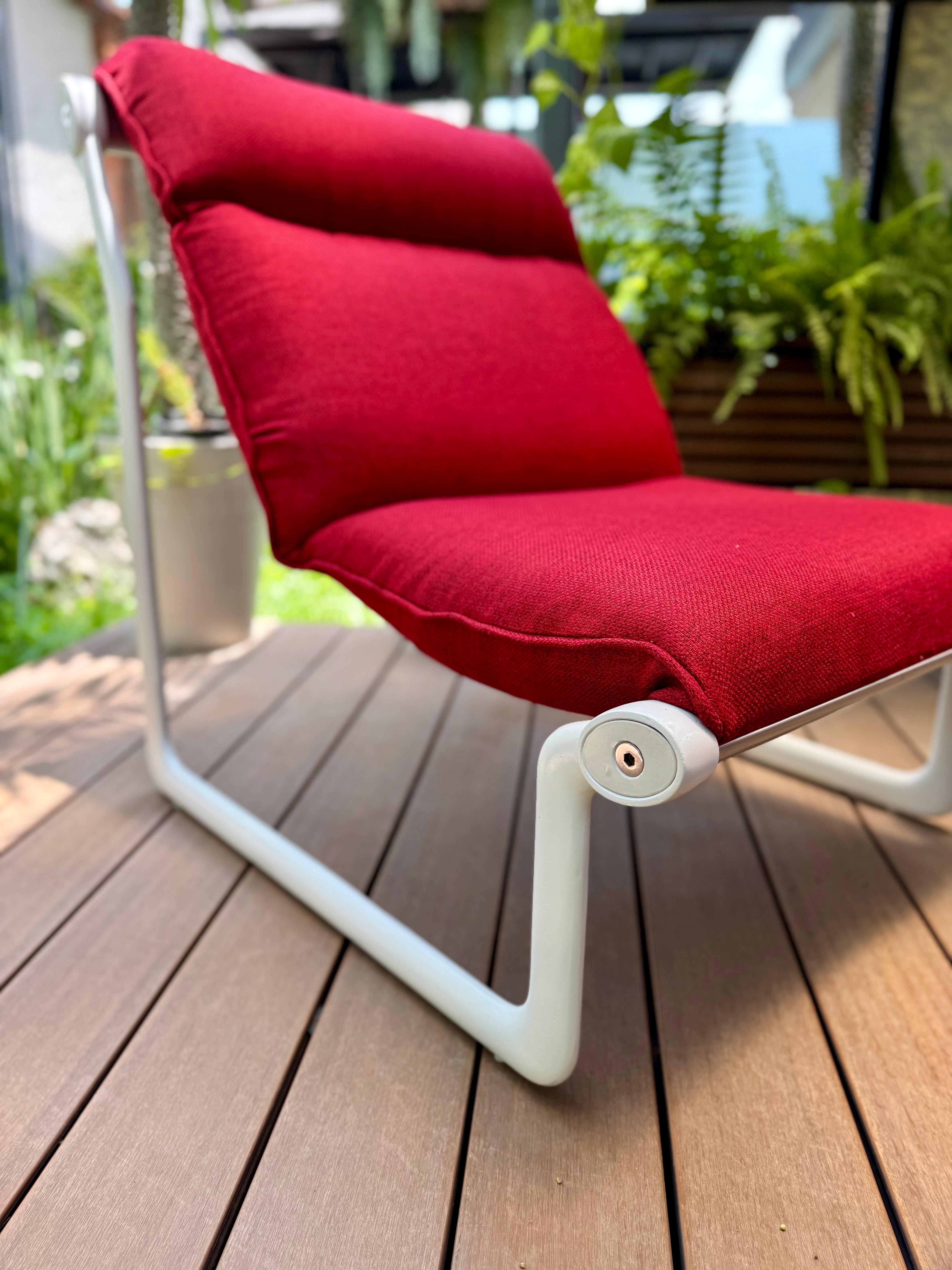 Bruce Hannah et Andrew Morrison, Knoll Int. Chaise longue et ottoman Bon état - En vente à San Pedro Garza Garcia, Nuevo Leon