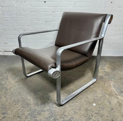Fauteuil en bride/aluminium Bruce Hannah & Andrew Morrison pour Knoll 1970