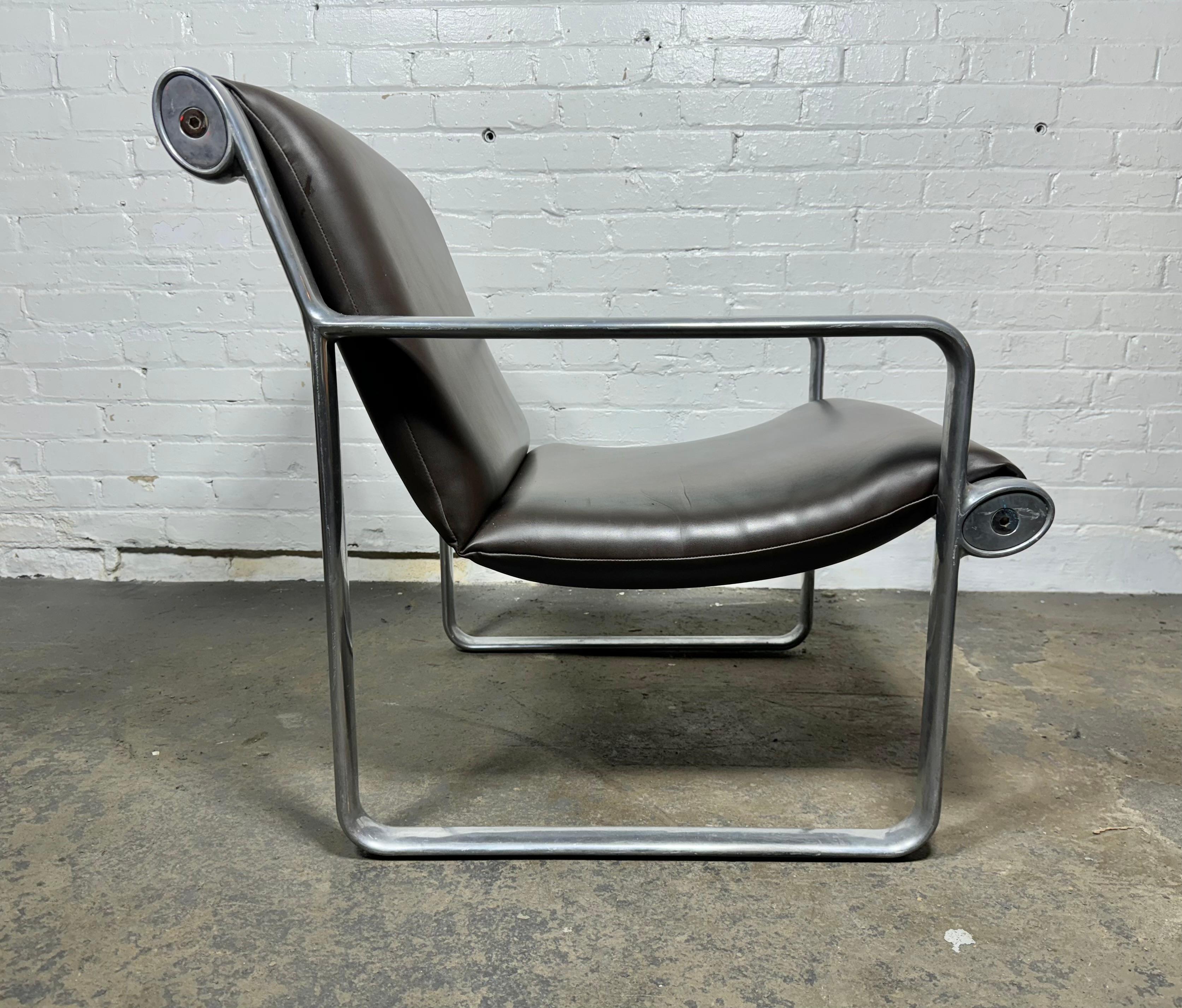 Bruce Hannah & Andrew Morrison Sling / aluminum armchair for Knoll 1970 For Sale 1