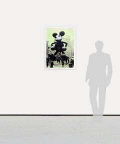 Macy's Mickey Mouse (Ltd Ed. of 10, Hand-embellished Print, Contemporary, Green)