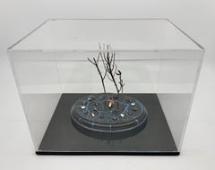 Bruce Houston Folk Art Whimsical Miniature “Leda and the Swan” in Lucite