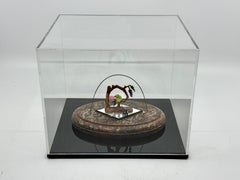 Bruce Houston Miniature Folk Art Man Chained by Parrot