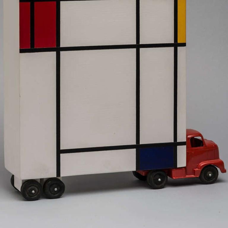 Mexican Mondrian - Gray Abstract Sculpture by Bruce Houston