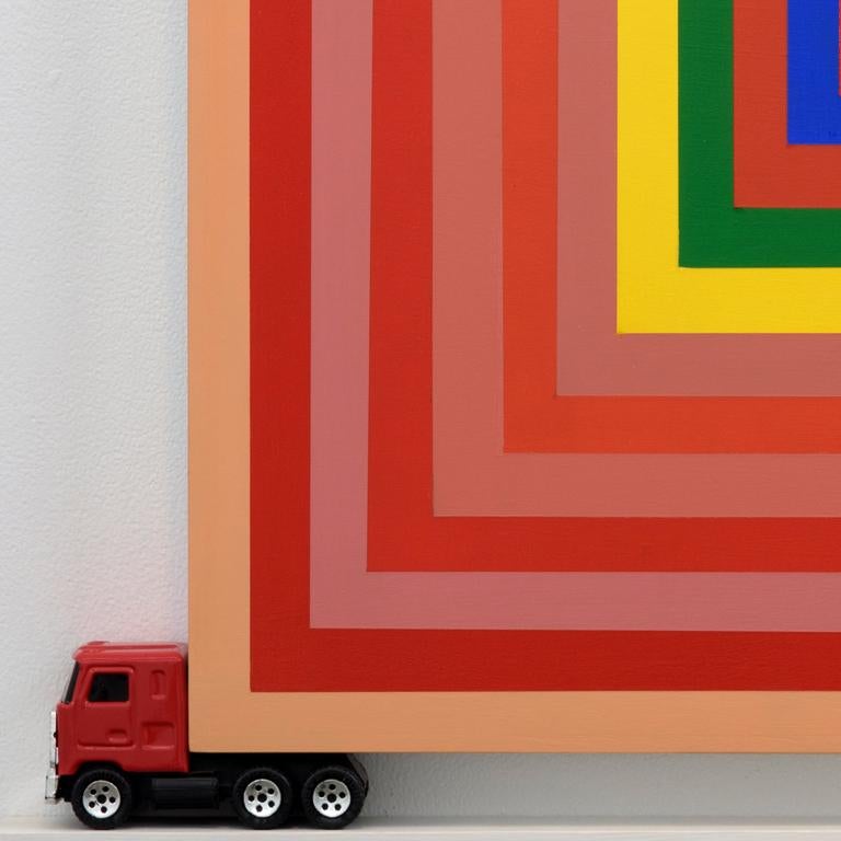 Stella Orange Squares Truck  - Contemporary Sculpture by Bruce Houston