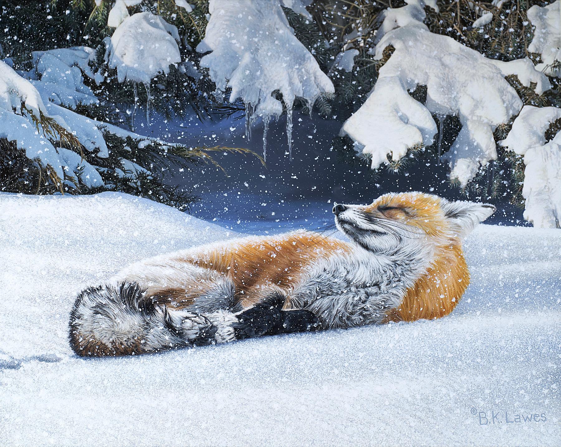 Ein wunderbarer Moment (Realismus), Painting, von Bruce K. Lawes