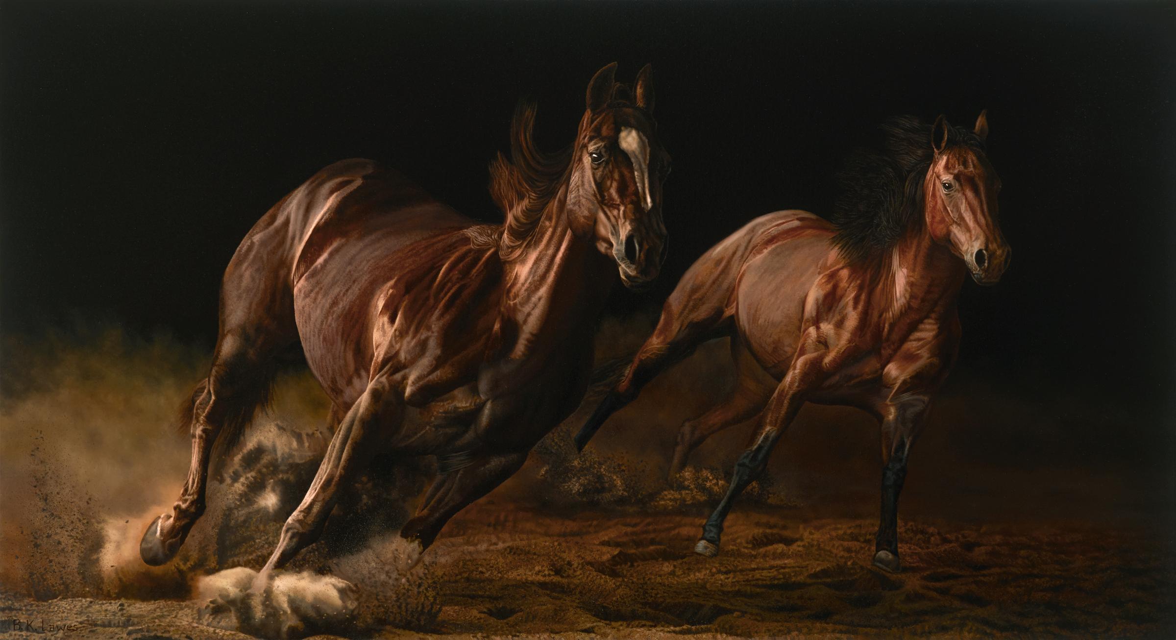 Anmut in Bewegung – Painting von Bruce K. Lawes