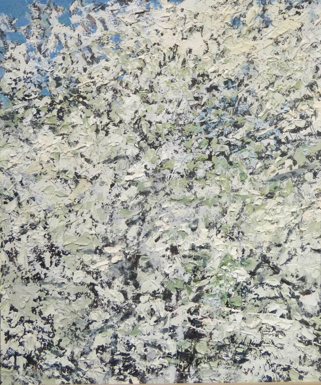 Bruce Killeen (1926-2014) English IMPRESSIONIST Oil Painting FLOWERING HAWTHORNS 2