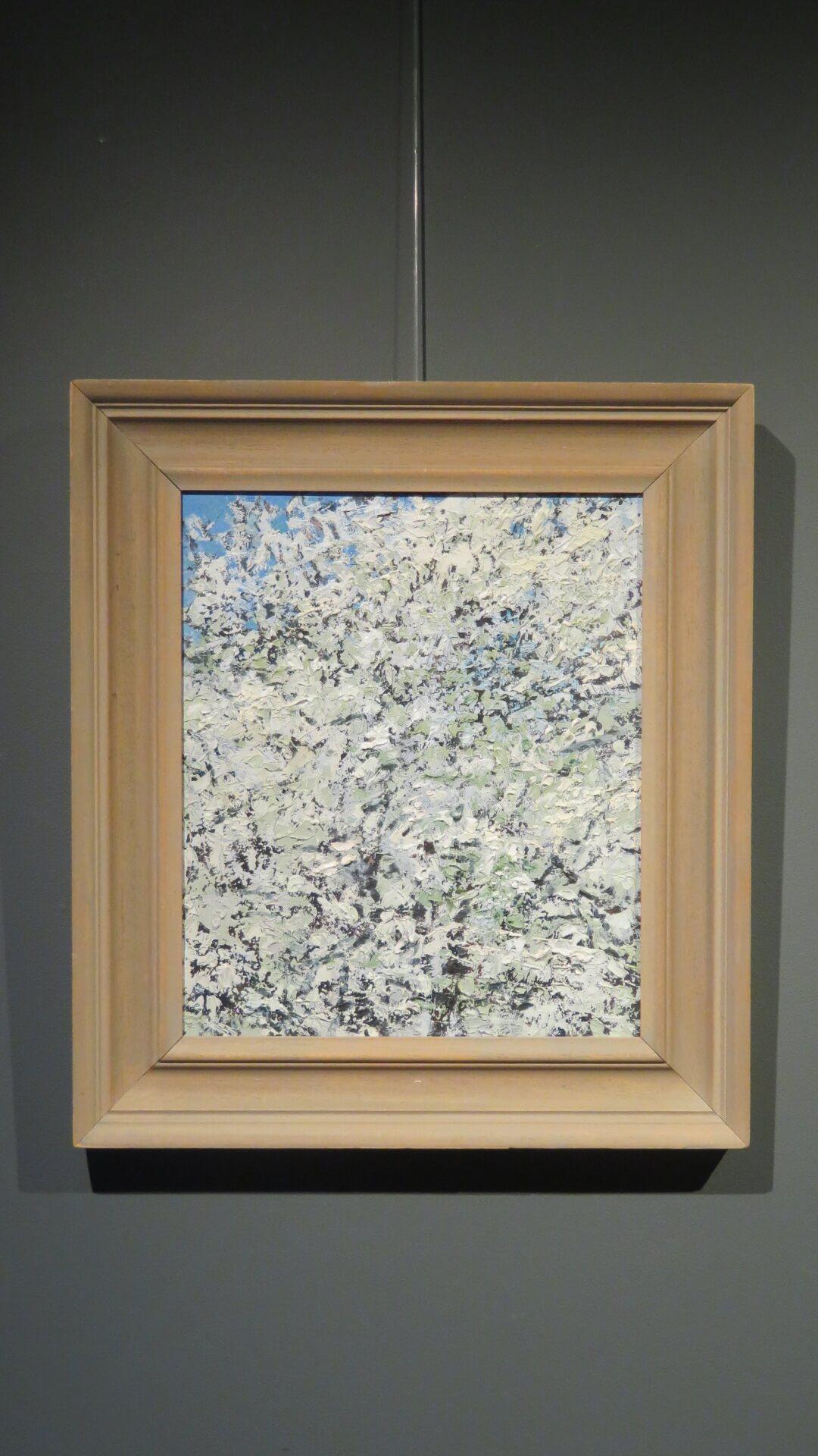 Peinture à l'huile impressionniste anglaise FLOWERING HAWTHORNS de Bruce Killeen (1926-2014) 4