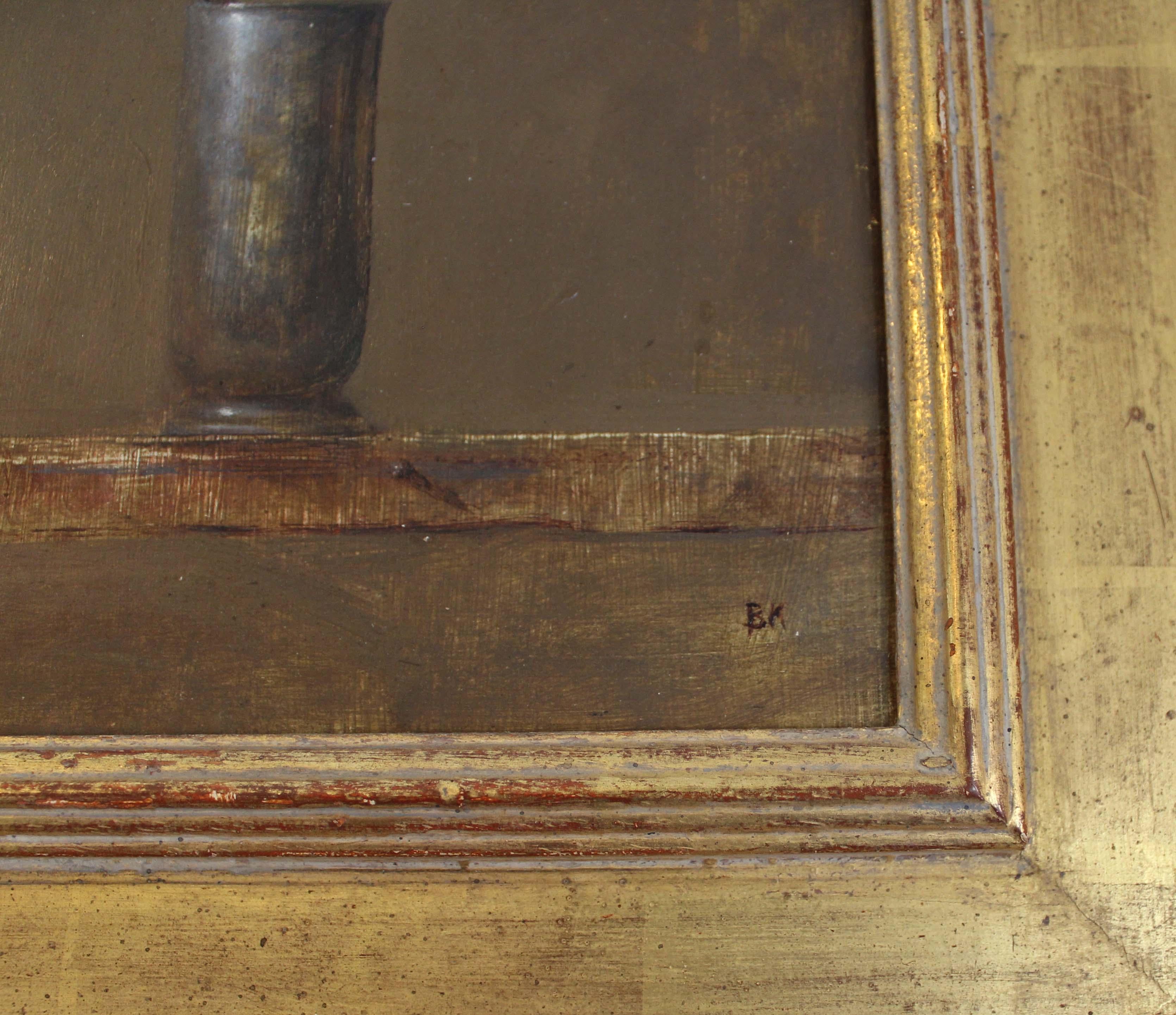 Trompe l'oeil Óleo moderno americano Bruce Kurland Magnolia Floral Enmarcado en venta 5