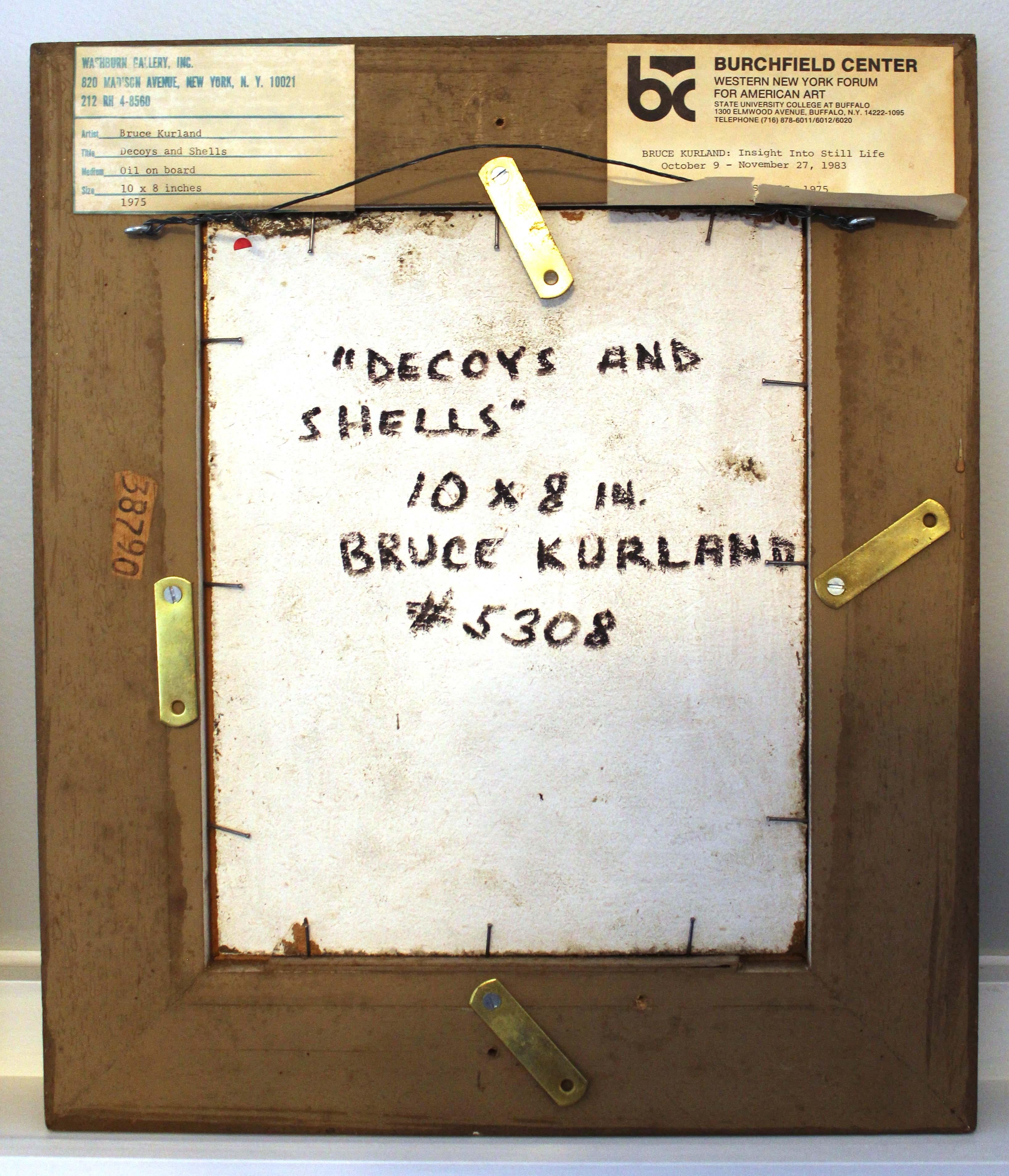 Trompe l'oeil Óleo moderno americano Bruce Kurland Pato ostra Enmarcado en venta 3