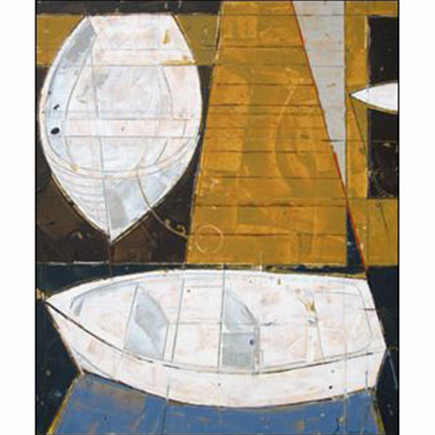 Dockside  Vessel Series 4 - Mixed Media Art by Bruce Lauritzen