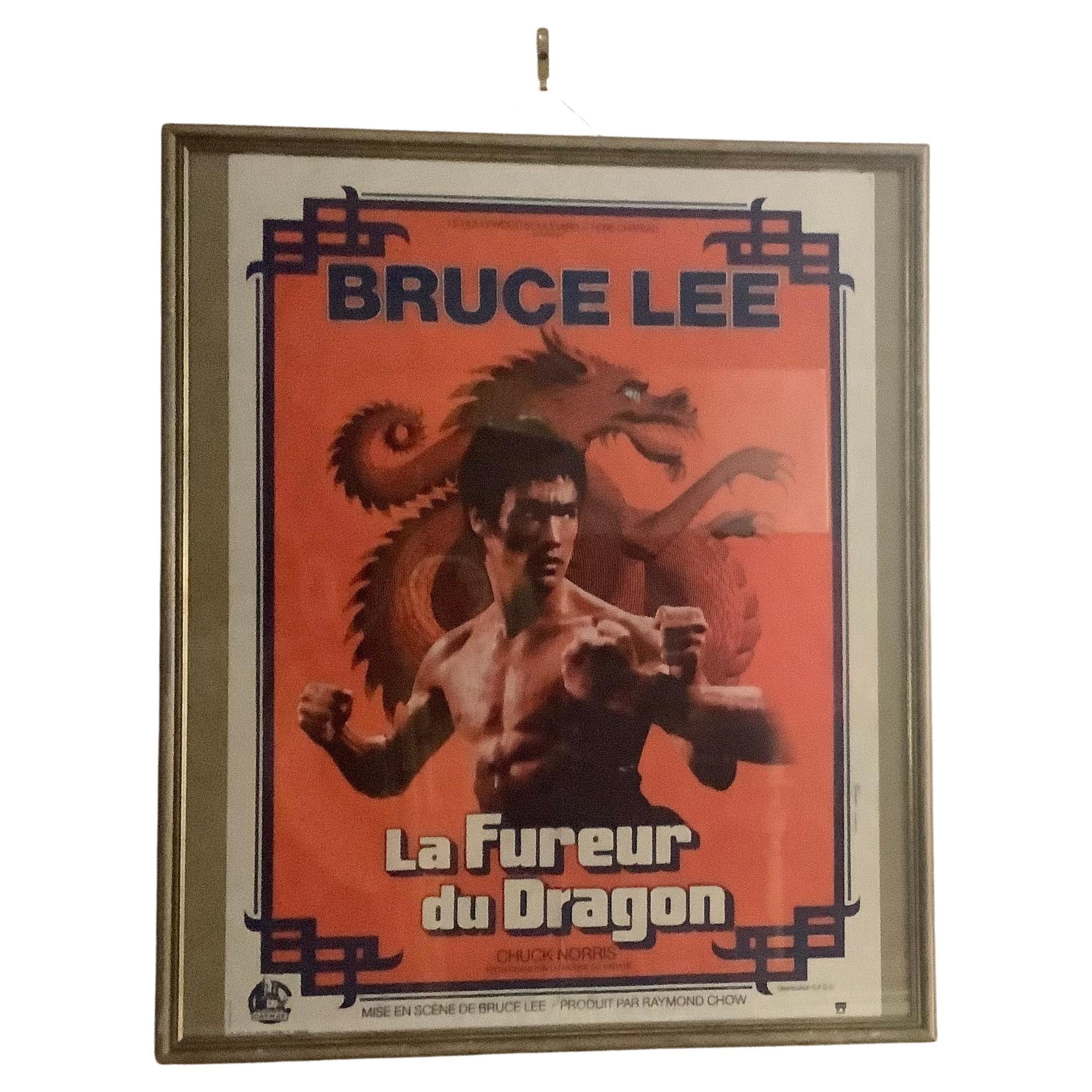 Bruce Lee Poster Framed French, 'Way of the Dragon', 1972