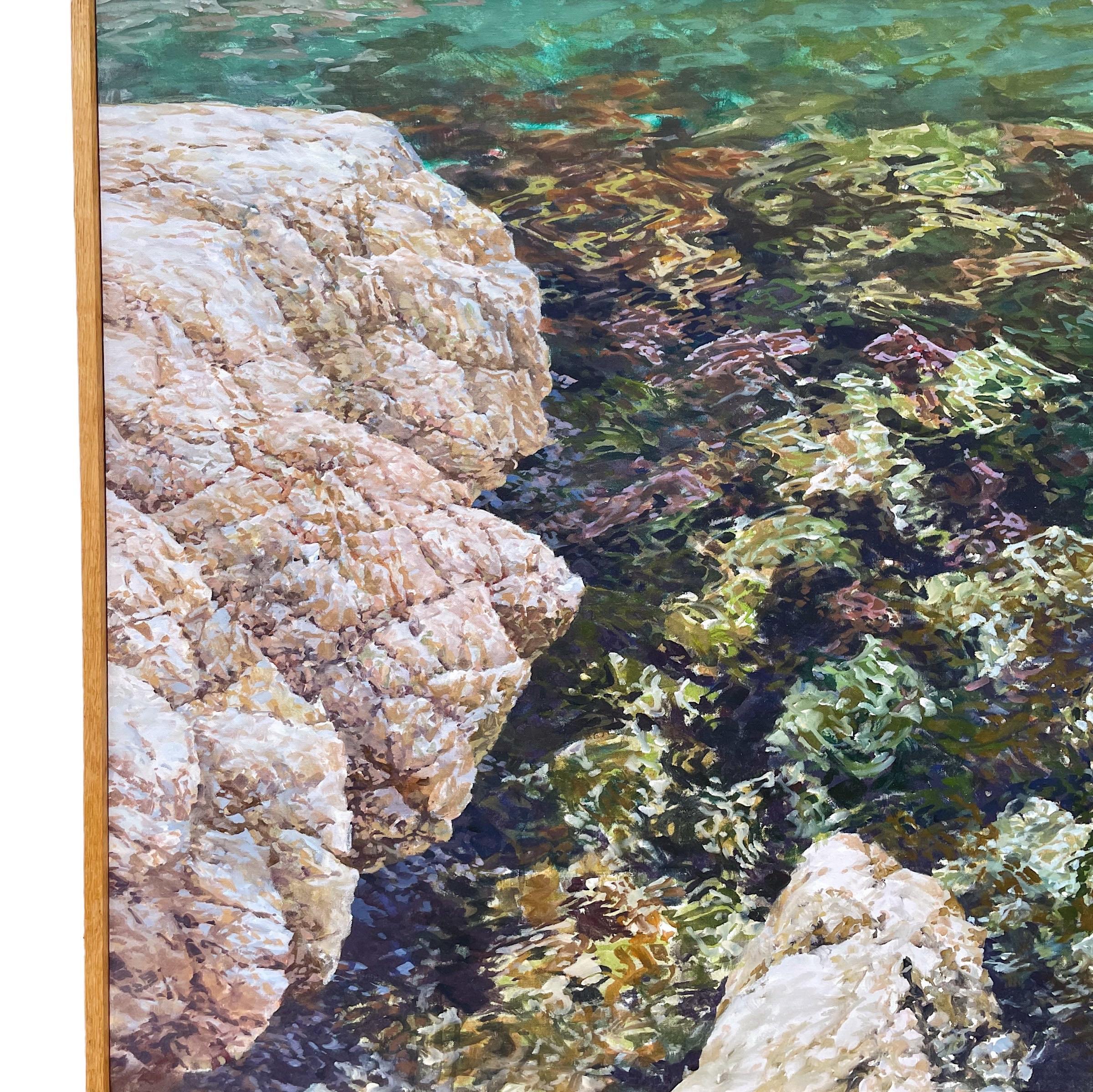 Bruce Marsh Oversized 24 ' Diptych Waterscape Oil on Canvas 