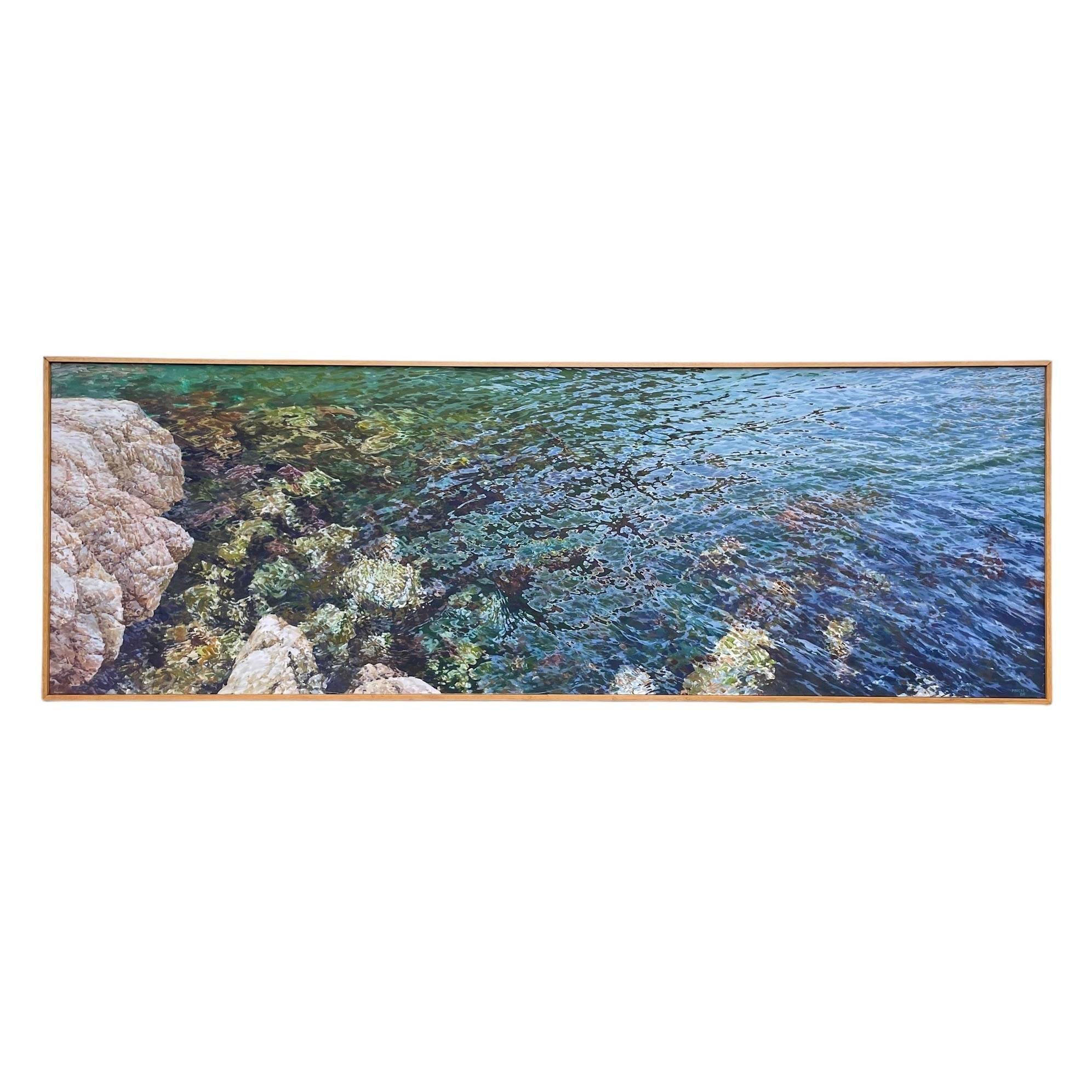 Other Bruce Marsh Oversized 24 ' Diptych Waterscape Oil on Canvas 