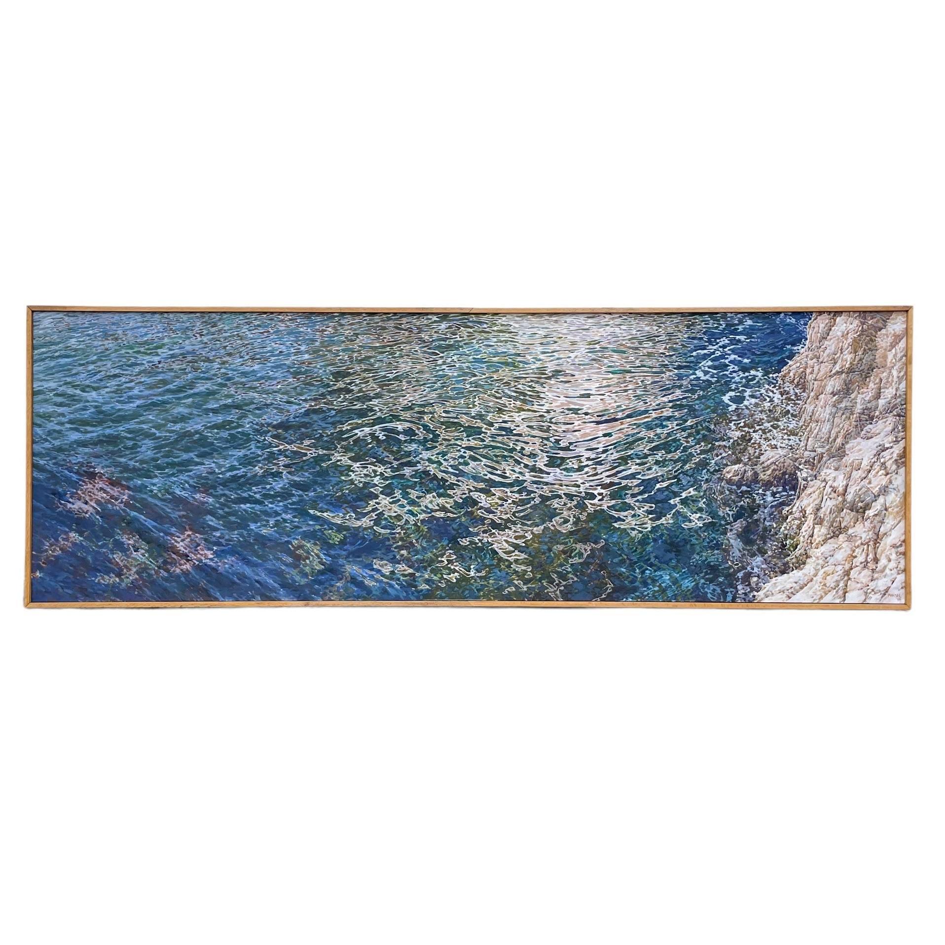 American Bruce Marsh Oversized 24 ' Diptych Waterscape Oil on Canvas 