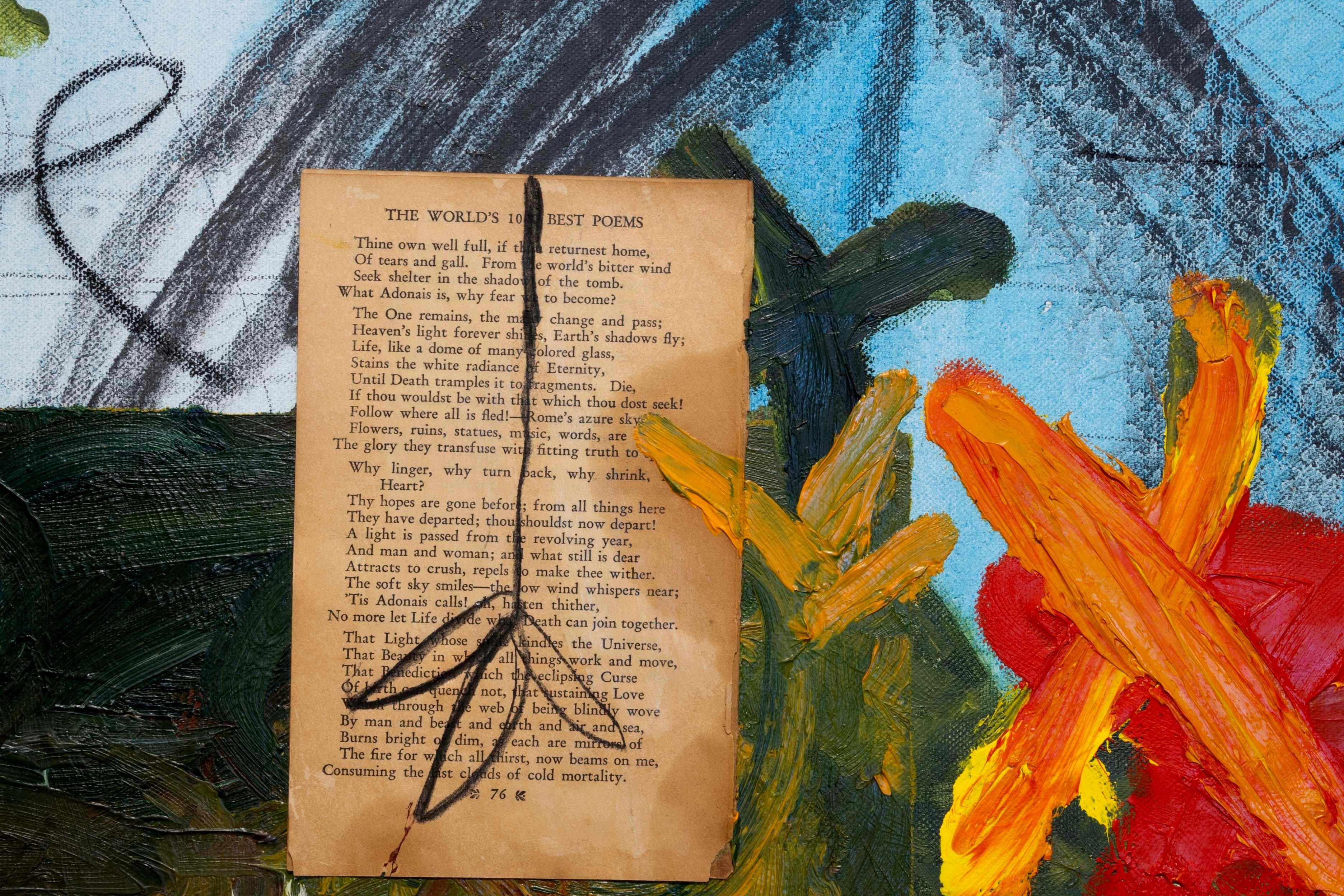 Bruce McColl Signed Postmodern Abstract Expressionist Mixed Media on Canvas 1989 For Sale 1