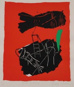 1984 Große schottische Siebdruck-Pfeifen-Rauch- Pop-Art- Serigrafie Bruce Mclean