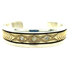 Bruce Morgan Navajo Diamond Cuff Bracelet
