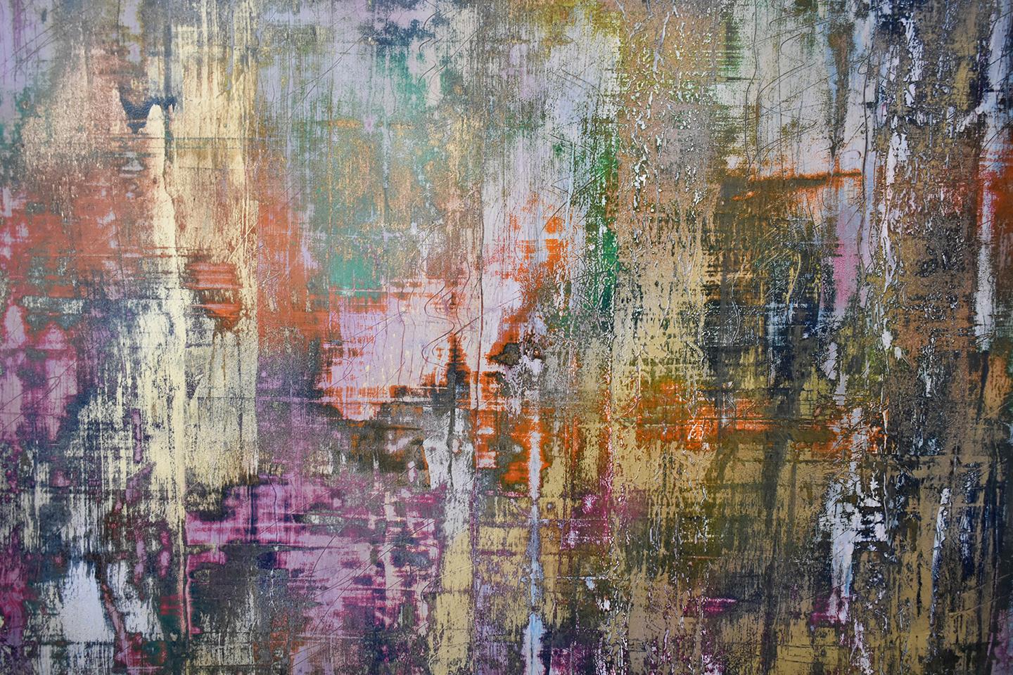 Learning the Indecipherable (Gerhard Richter Style Abstract Painting on Paper) 2