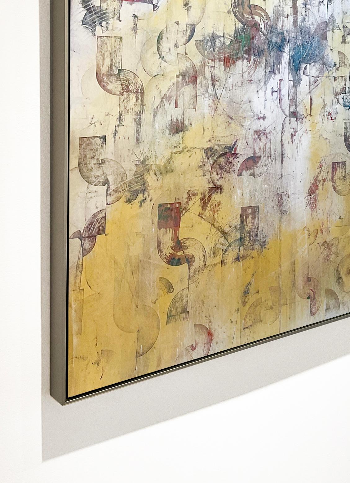 Platonische Massivsteine: Silber & Gold Abstraktes Expressionistisches Gemälde (Abstrakter Expressionismus), Painting, von Bruce Murphy