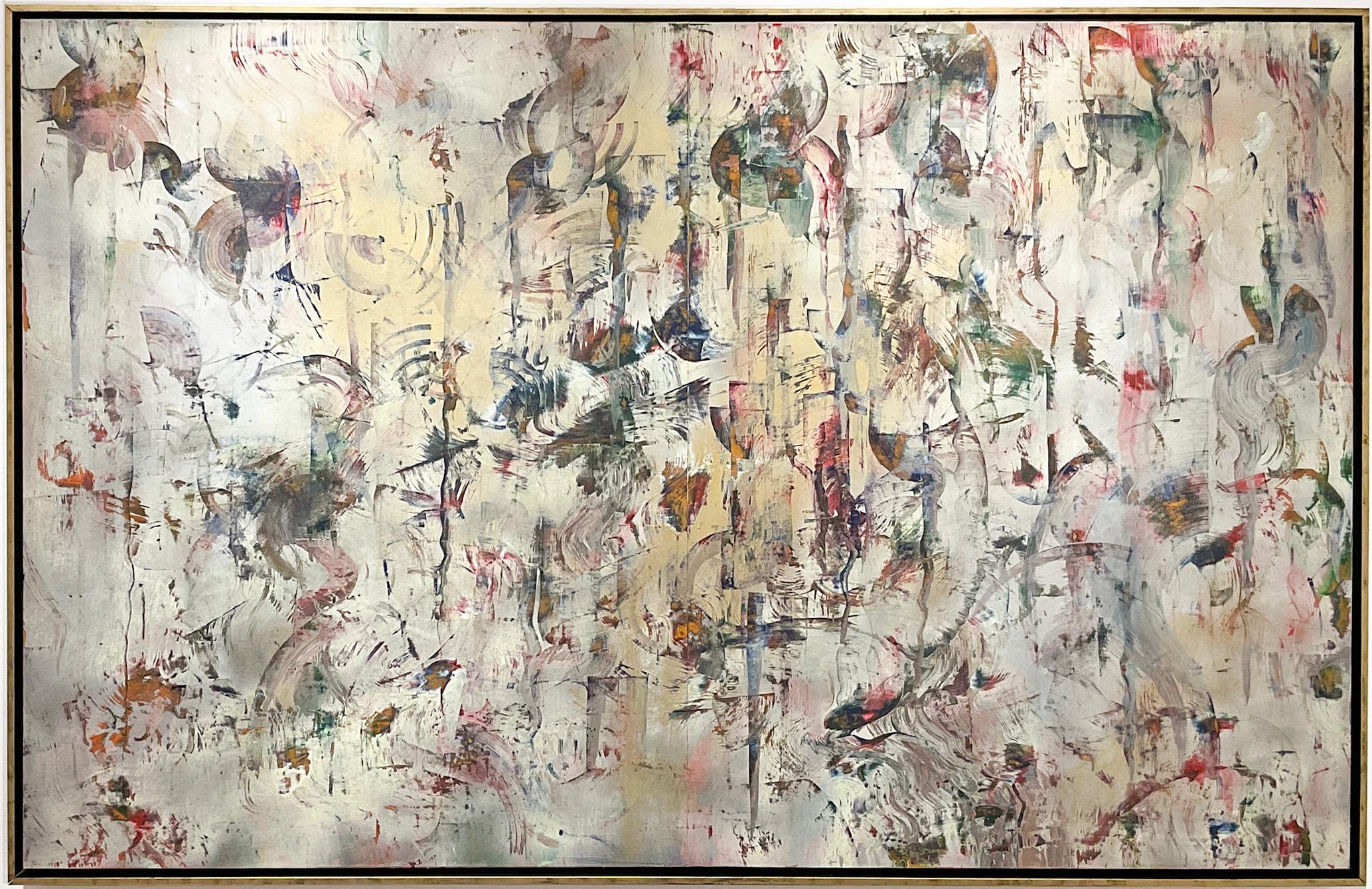 Bruce Murphy Abstract Painting - Rhythm of Opposites: Gerhard Richter Style Abstract Expressionist Painting